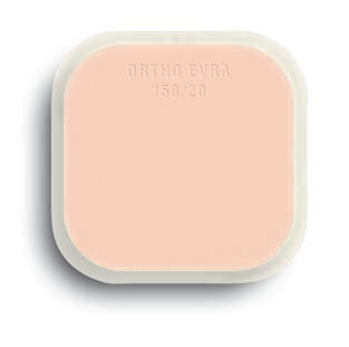 A patch, which looks like a square pink bandage