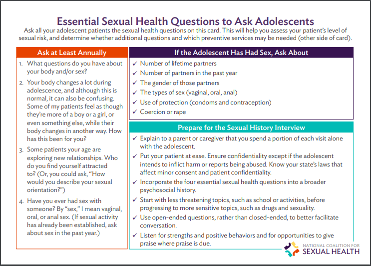 Essential Sexual Health Questions To Ask Adolescents California Ptc 5561
