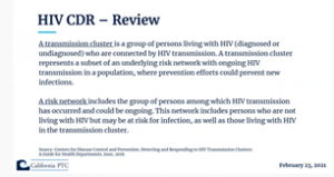 HIV CDR screenshot from CAPTC website