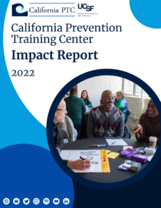 CAPTC 2022 Impact Report. Image of CAPTC staff talking.