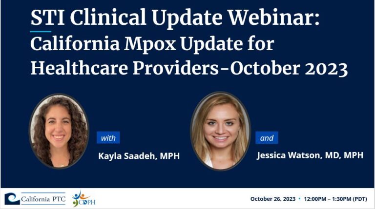 California Mpox Update for Healthcare Providers - October 2023 ...